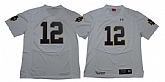 Notre Dame 12 White Under Armour College Football Jersey,baseball caps,new era cap wholesale,wholesale hats